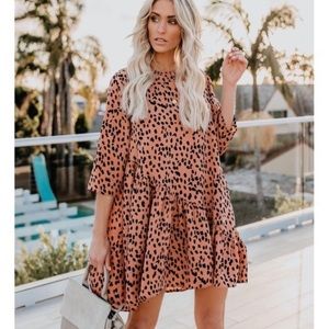 VICI asymmetrical leopard  dress